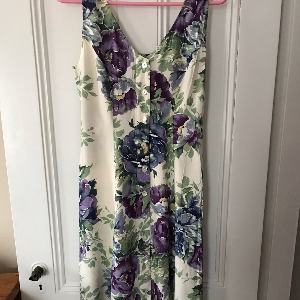 Express white floral maxi dress size 7/8
